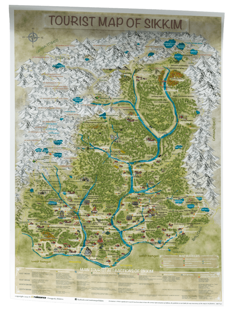 Tourist Map of Sikkim
